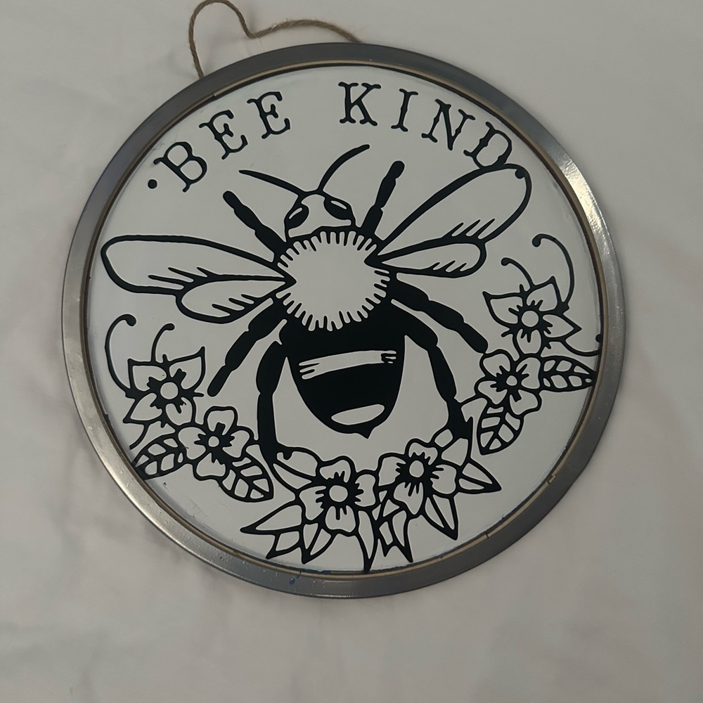 Bee Kind Wall Decor - Black and White